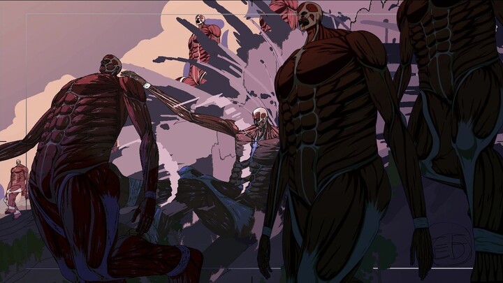 [Attack on Titan Final Chapter/Original Painting] Responsible for some explosions and special effect