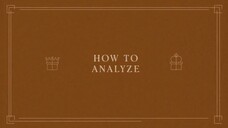 25. How to Analyze