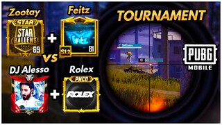 PLAYING WITH DJ ALESSO vs FEITZ, ZOOTAY, & PRO PLAYERS IN SQUADS TOURNAMENT | PUBG MOBILE