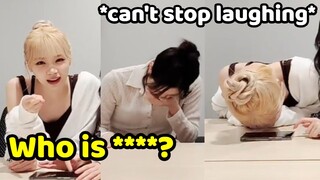 le sserafim can't stop laughing at this fan's mistake. | le sserafim weverse live