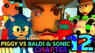 PIGGY vs BALDI SONIC ROBLOX ANIMATION CHALLENGE! Chapter 12 (reupload) Granny Minecraft Game