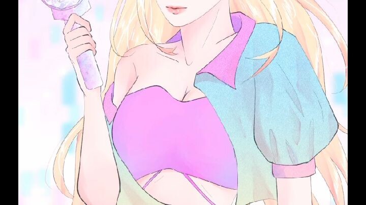 Drawing my oc as idol