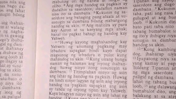 Pang Araw Araw na Talata      Leviticus 2:11-16
