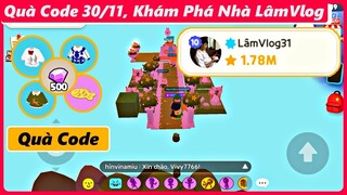 Quà Code 30/11, Khám Phá Nhà LâmVlog trong Play Together