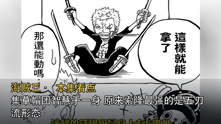 Combining the Straw Hat Crew’s wisdom, it turns out Zoro’s strongest form is his Five-Sword Style | 
