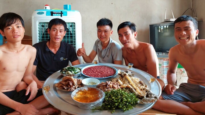Cách HãmTiết Canh Ngan Băng Chanh & Cá Trăm Cuốn Giấp Bạc Nướng Rất Thơm Ngon | Biển Nguyễn ngọc.