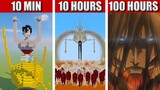 ALL Eren Titans FORM in MINECRAFT: 10 Hours, 10 Minutes, 10 SECONDS!