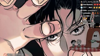 Korean cartoonist live broadcasts the drawing process