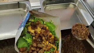 A customer who is on a diet asks for a simple salad, but the more dishes he adds, the more things fe