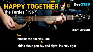 Happy Together - The Turtles (1967) Easy Guitar Chords Tutorial with Lyrics Part 1 REELS
