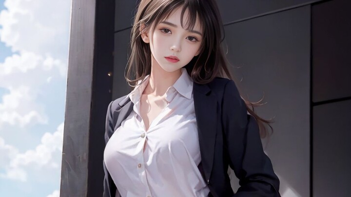 【ภาพวาด AI】 ความเย้ายวนอ่อนโยน｜พนักงานออฟฟิศ｜สาวข้างบ้านเริ่มโตเป็นสาวแล้ว