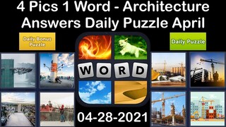 4 Pics 1 Word - Architecture - 28 April 2021 - Answer Daily Puzzle + Daily Bonus Puzzle