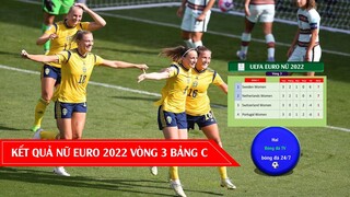KẾT QUẢ BÓNG ĐÁ NỮ EURO 2022 VÒNG 3 BẢNG C, BẢNG XẾP HẠNH TOP GHI BÀN I NỮ ĐÔNG NAM Á
