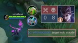 KARRIE MADE CLAUDE LOOK LIKE PAPER IN GOLDLANE🤯 KARRIE GAMEPLAY | MLBB