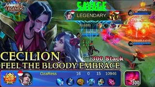 CECILLION SAVAGE💥BEST MAGE DAMAGE/BUILD AND SKILL|MLBB