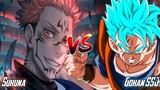 SUKUNA VS GOHAN SSJ BLUE (Anime War) FULL FIGHT HD
