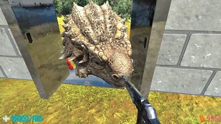 VICIOUS DINOSAURS ATTACK MY BUNKER. FPS PERSPECTIVE! ANIMAL REVOLT BATTLE SIMULATOR