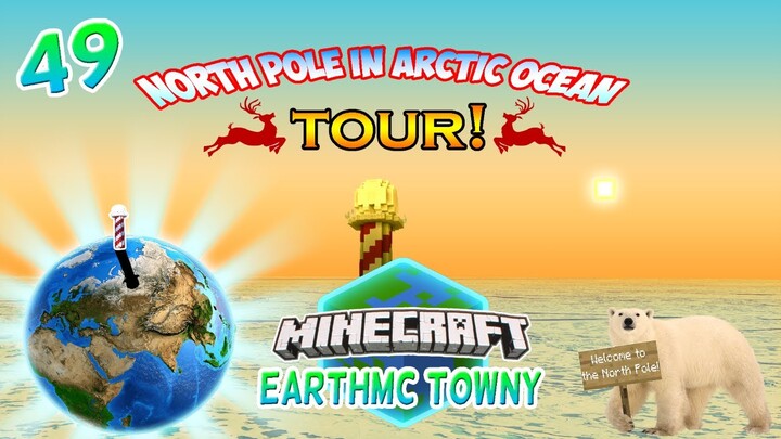The North Pole in Arctic Ocean! | Minecraft EarthMC Towny #49