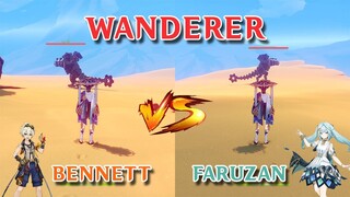 Scaramouch (Wanderer), Faruzan vs Bennett!! who is better?? DPS comparison!!