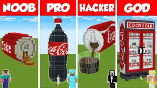Minecraft COLA TNT HOUSE BUILD CHALLENGE - NOOB vs PRO vs HACKER vs GOD / Animation