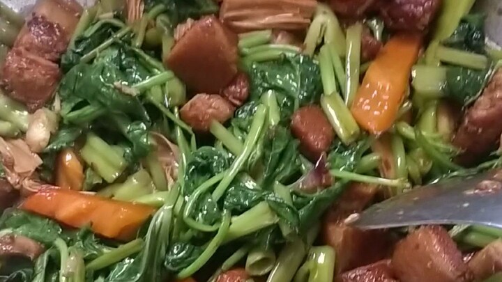 Pork adubo sa Kangkong 😋