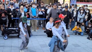 They're at the trainee level! BLACKPINK's "Shut Down" children's cover by Burvey on the streets of H