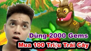 Dragon City || Mua 100 Triệu Trái Cây Chuẩn Bị UP Siêu Rồng VIP Mythic Lên 5 Sao | Vũ Liz Mobile