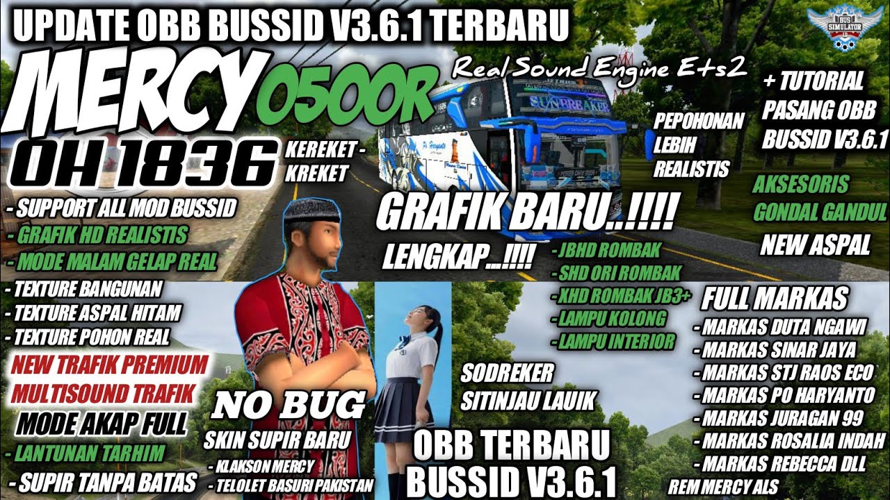 Update Obb Bussid V3 6 1 Sound Mercy O500r Terbaru Full Markas Grafik Hd Bus Simulator Indonesia Bilibili