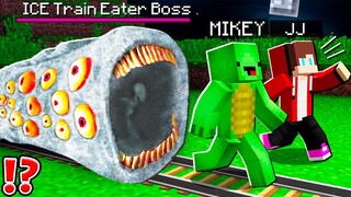 ICE Train Eater BOSS vs Mikey and JJ Battle - in Minecraft Maizen