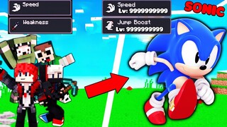 NOOB TEAM LẠC VÀO THẾ GIỚI CỦA NHÍM SONIC ** SINH VẬT CHẠY NHANH NHẤT MINECRAFT ???