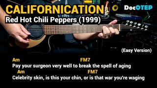 Californication - Red Hot Chili Peppers (1999) Easy Guitar Chords Tutorial with Lyrics Part 1 REELS