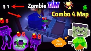 Thử Thách Làm ZomBie TÍM (Tập 3) - "Càn Quét Sạch" Combo 4 Map Vi Rút Thây Ma | PLAY TOGETHER