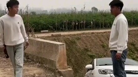 Bro, you're not allowed to park in the ditch.