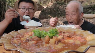 Countryside Recipe & Mukbang | Stewed Beef with Tomatoes