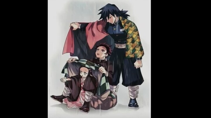 Giyu, Tanjiro and nezuko