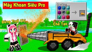 REDHOOD 24 GIỜ CHẾ TẠO MÁY KHOAN KIM CƯƠNG CỦA PRO TRONG MINECRAFT*REDHOOD TROLL CHỊ PANDA SẬP NHÀ