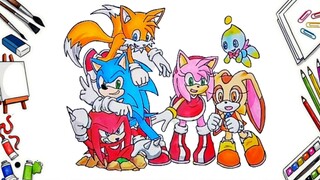 Menggambar SONIC dan teman temannya