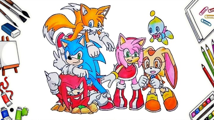 Menggambar SONIC dan teman temannya