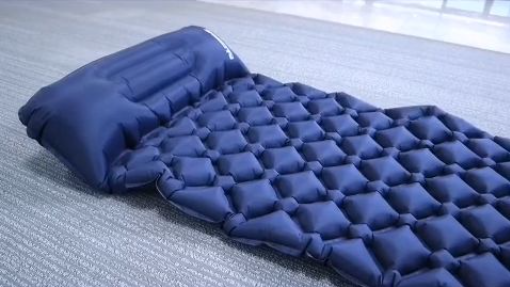 Outdoor Camping Inflatable Mattress Sleeping Pad With Pillows Air Mat Built In Inflator hiking