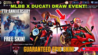 GUARANTEED EPIC SKIN! MLBB X DUCATI DRAW EVENT AND 7TH ANNIVERSARY EVENT FREE SKIN MLBB