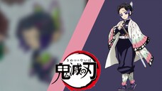 cara menggambar chibi Shinobu kocho dari anime demon slayer