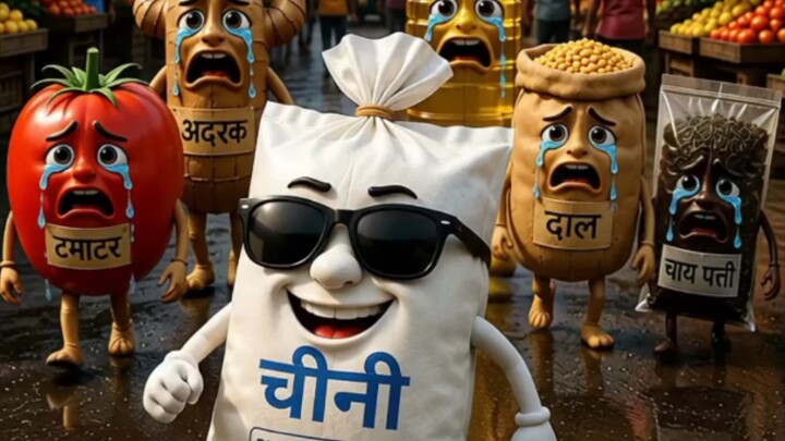 चीनी के भाव क्या बढ़े, Attitude ही बढ़ गया 😂🧂 | AI Animation Comedy