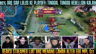 APAKAH RRQ FIX LOLOS PLAYOFF? SKYLAR MANIAC! REAKSI STREAMER RRQ VS ALTER EGO MPL ID SEASON 13