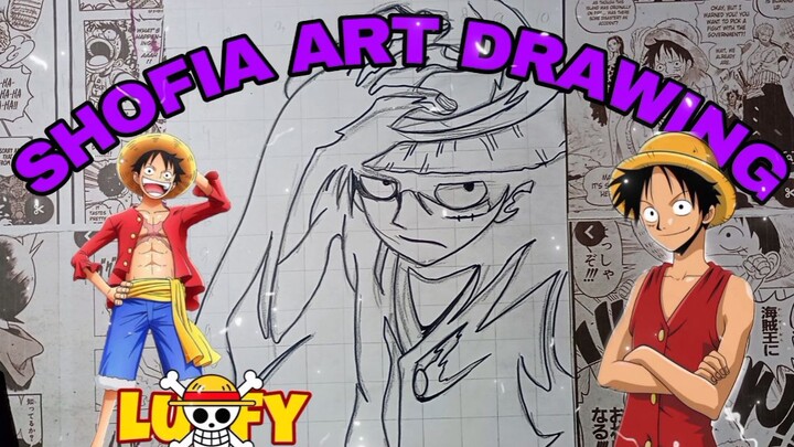 drawing luffy