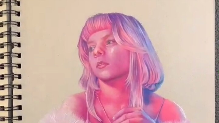 【Franek_art】Tantangan melukis satu karya dengan tiga warna pensil warna