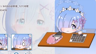 [Live2D model display] Rem's Re:Zero -Starting Life in Another World bongocat customer list display