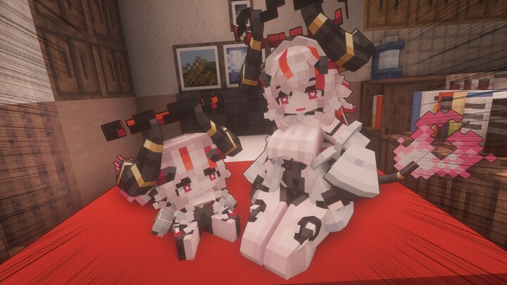 😡I’m raising a mother-daughter pair of dragon maidens 😡 (Minecraft model shared)