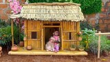 KiKi Monkey experiences Lego Buidling Blocks House with Naughty Baby | KUDO ANIMAL KIKI