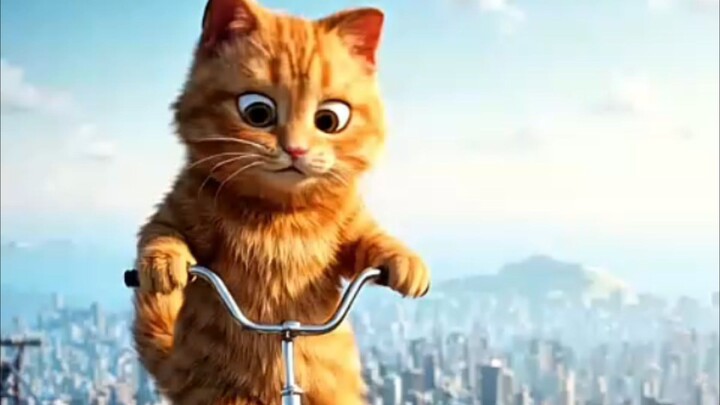 🐱🚴 Funny Cat Riding a Bicycle! 😹 | Cute Cat Cycling Adventure