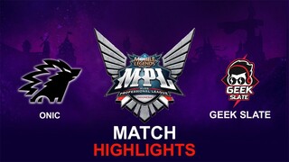 Onic vs Geek Slate HIGHLIGHTS MPL ID S11 | GEEK vs ONIC